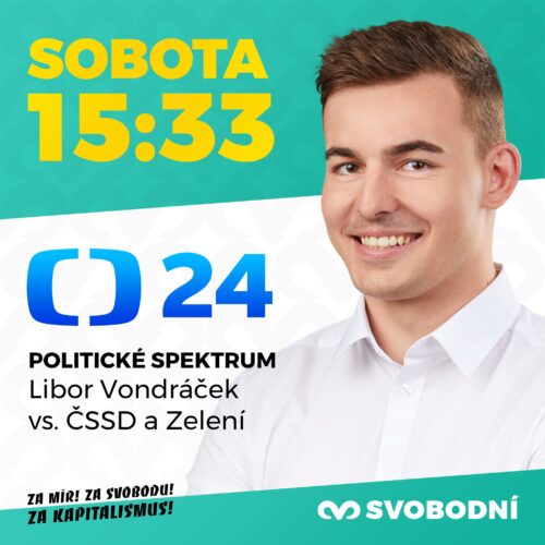 Libor Vondráček bude dnes hostem pořadu Politického spektra na ČT